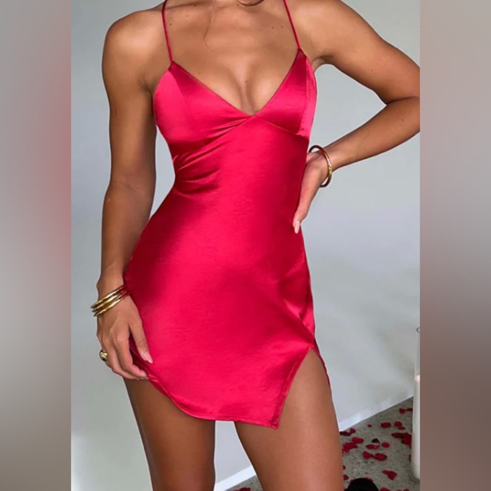 AVRIL MINI DRESS - RED - Size SMALL